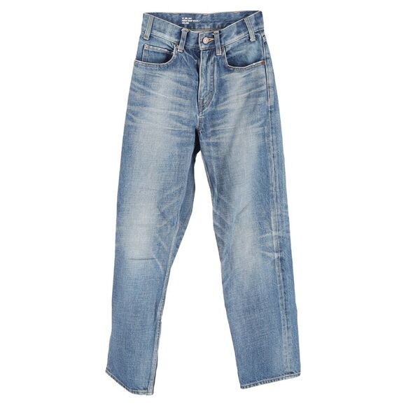 CELINE Denim - Celine Washed Straight-Leg jeans in Blue Cotton Denim